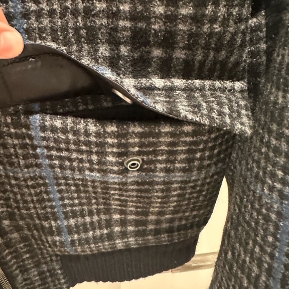 Coach 1941 Plaid Wool Bomber Jacket W/ Removable real shearling collar - Picture 4 of 10